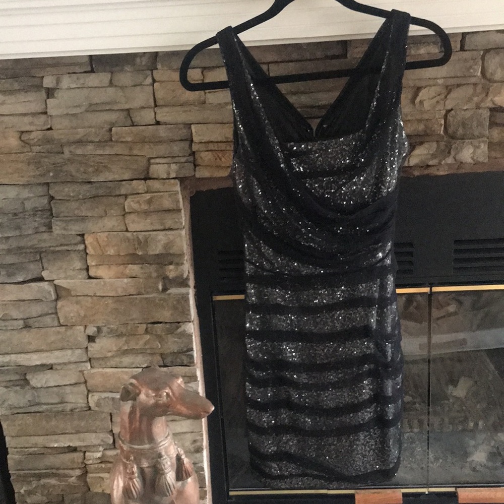 NWT Express Sequin Sleeveless Midi Dress